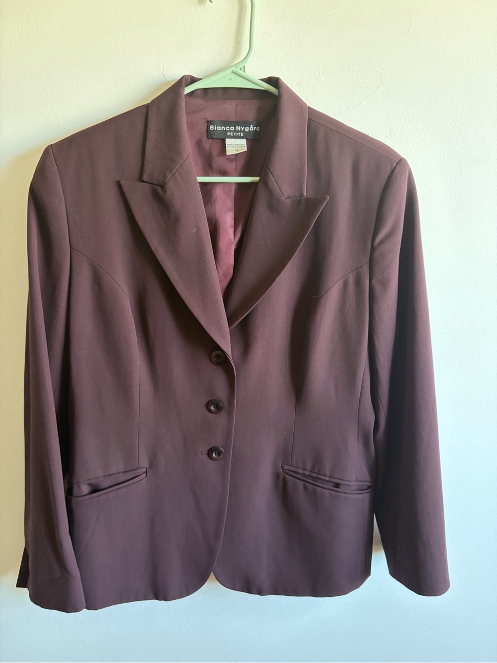 Bianca Nygard Petite Women's Plum Blazer Jacket lined